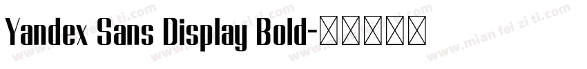 Yandex Sans Display Bold字体转换